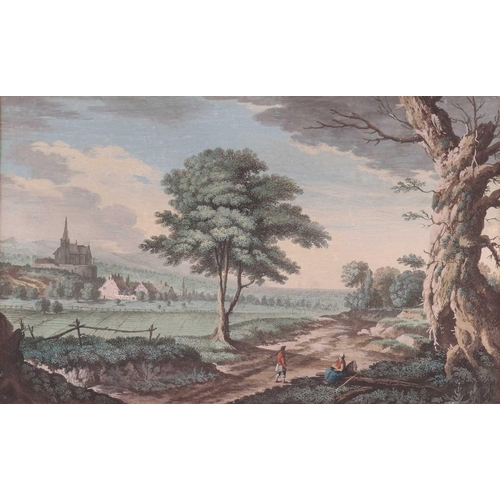 1 - Attributed to Gaetano Magni (18th Century) Set of four Swiss landscapes, including Morges and Lake G... 