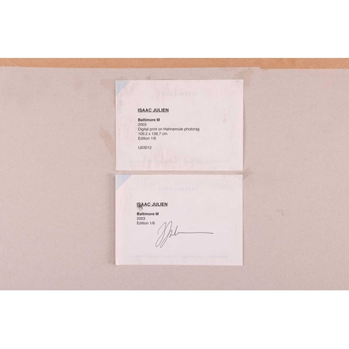 104 - † Sir Isaac Julien C.B.E., R.A. (British b.1960) Baltimore M signed 'I Julien' and dated '2003' on Y... 