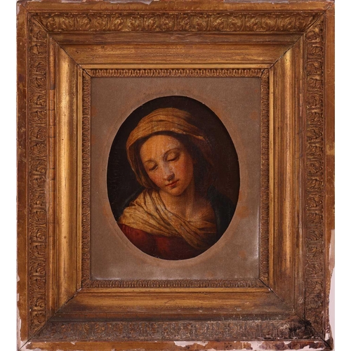 33 - School of Giovanni Battista Salvi (Il Sassoferrato) 17th century Madonna, oil on panel, 20 x 16 cm (... 