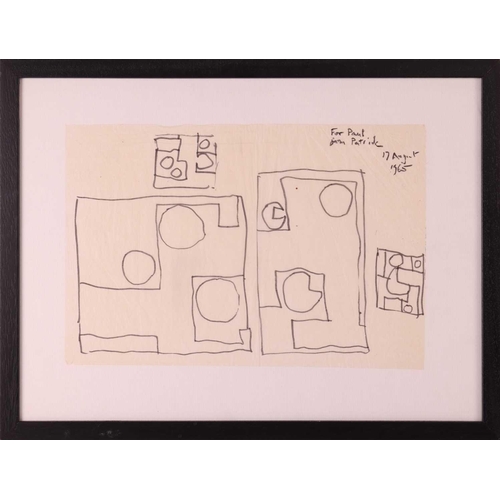 54 - † Patrick Heron (British 1920-1999) Untitled signed, dated and dedicated 'For Paul/from Patrick/17 A... 