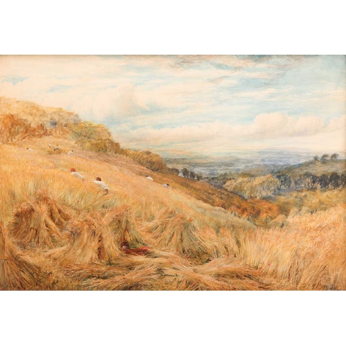 1 - English School (19th century) Bringing in the Harvest unsigned watercolour 67cm x 98cm. framed and g... 