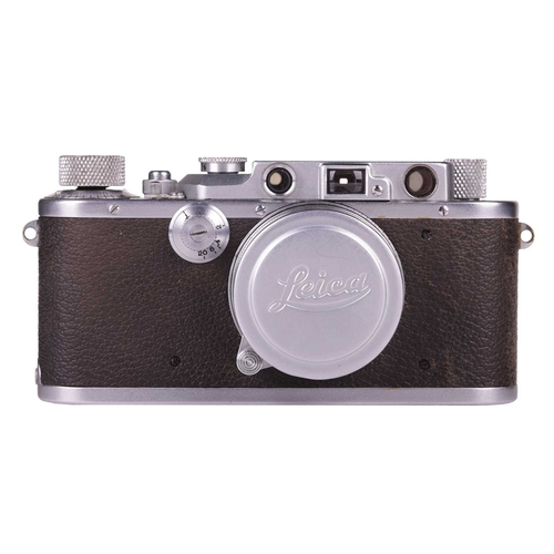 150 - A Leitz Wetzlar Leica IIIa Rangefinder Camera, 1935, serial number 162445, with brown leather Leica ... 