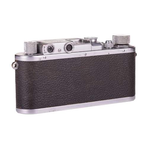 150 - A Leitz Wetzlar Leica IIIa Rangefinder Camera, 1935, serial number 162445, with brown leather Leica ... 