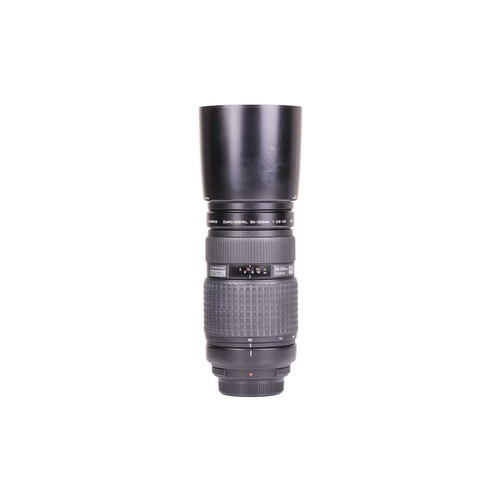 154 - An Olympus Zuiko Digital ED Lens, 50-200mm f2.8-3.5, with front and rear covers, fitted with an Olym... 