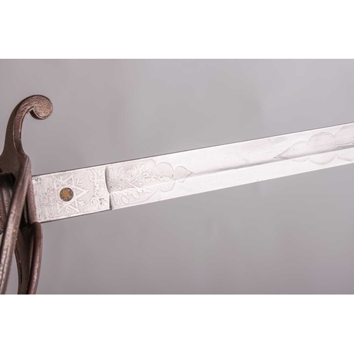 173 - A Victorian 1822 type Infantry Officer's sword and scabbard, 89 cm length of blade, together with an... 