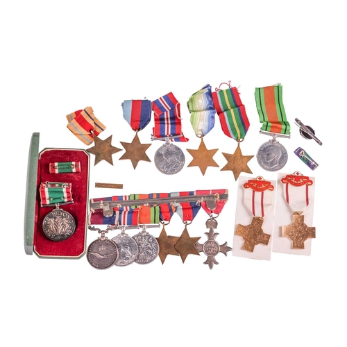 178 - A mixed collection of medals, comprising a WWII group awarded to W/O N.F. Martin (560963), formed of... 