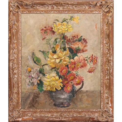 21 - Christoforo (20th century) Still life of a Vase of Flowers signed and dated 'Christoforo 1947' oil o... 