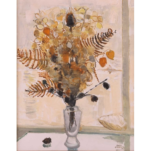 26 - Hugh Cronyn (Canadian 1905-1990) Dried Flowers signed and dated 'HUGH/CRONYN/83' (lower right) oil o... 