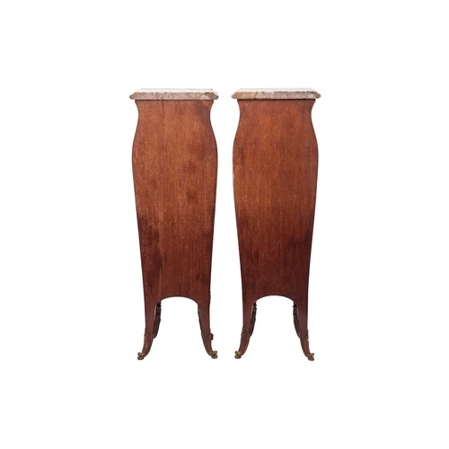 56 - Attributed to Francois Linke 1855-1946, A pair of Belle Epoque (index 126) kingwood and parquetry bo... 