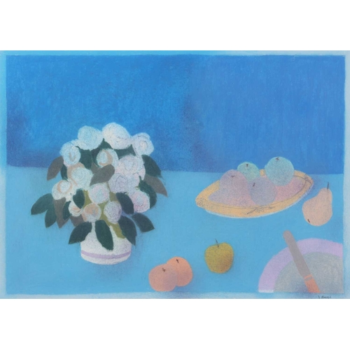 8 - † Bernhard Myers (British 1925-2007) Still life of fruit and flowers signed 'B Myers' (lower right) ... 