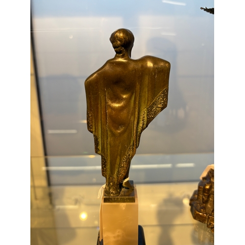 80 - Josef Lorenzl (1892-1950) Austrian, an Art Deco cast and patinated bronze figure of a female nude, c... 