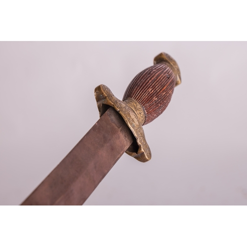 176A - A Japanese type 95 Shin-Gunto sword and scabbard, fitted a cast one-piece tsuba, pigskin covered sca... 