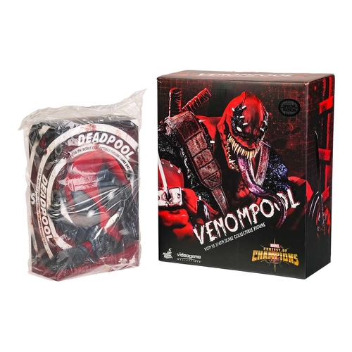 A Hot Toys Venompool 1:6 scale figure, VGM35, boxed, together with a ...