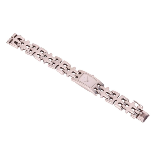 243 - A Georg Jensen wristwatch designed by Kindt Larsen, design number 2376, serial number 119704, featur... 