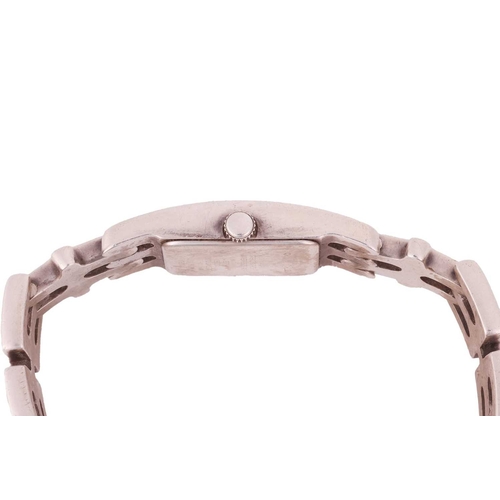 243 - A Georg Jensen wristwatch designed by Kindt Larsen, design number 2376, serial number 119704, featur... 