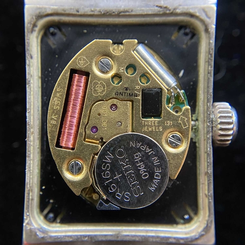 243 - A Georg Jensen wristwatch designed by Kindt Larsen, design number 2376, serial number 119704, featur... 