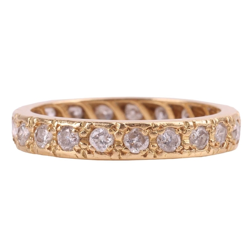 6 - A diamond-set full eternity ring, set with twenty round brilliant diamonds, with an estimated total ... 