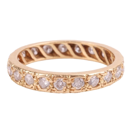 6 - A diamond-set full eternity ring, set with twenty round brilliant diamonds, with an estimated total ... 