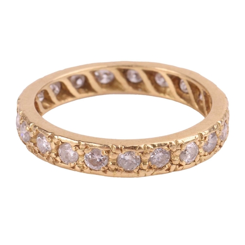 6 - A diamond-set full eternity ring, set with twenty round brilliant diamonds, with an estimated total ... 