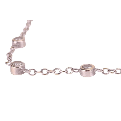 78 - A diamond-set bracelet, featuring ten round brilliant diamonds with an estimated total carat weight ... 