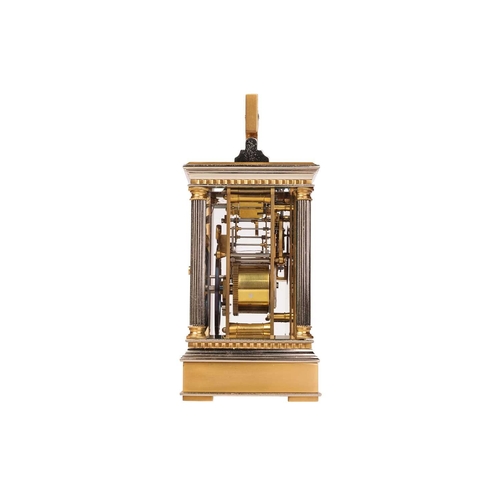 103 - Charles Vousin, an Anglaise Riche cased, 8-day hour repeater carriage clock, the gilt-brass case wit... 