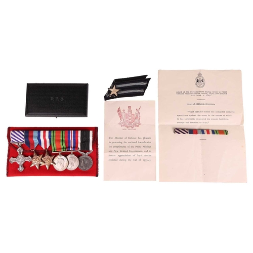 181 - A WWII DFC Medal Group, awarded to New Zealand Pilot Officer William Robert Morris (NZ 429025), comp... 