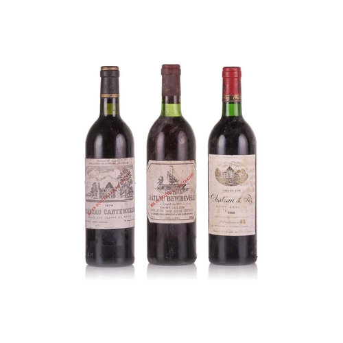 199 - A bottle of 1979 Chateau Beychevelle Saint Julien, together with a 1979 Chateau Cantemerle and a 198... 