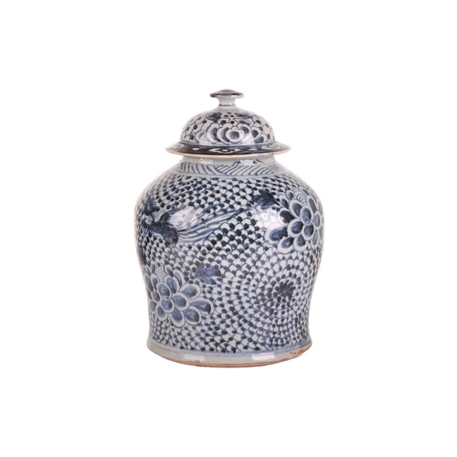 56 - A large Chinese, Qing Dynasty, blue and white 