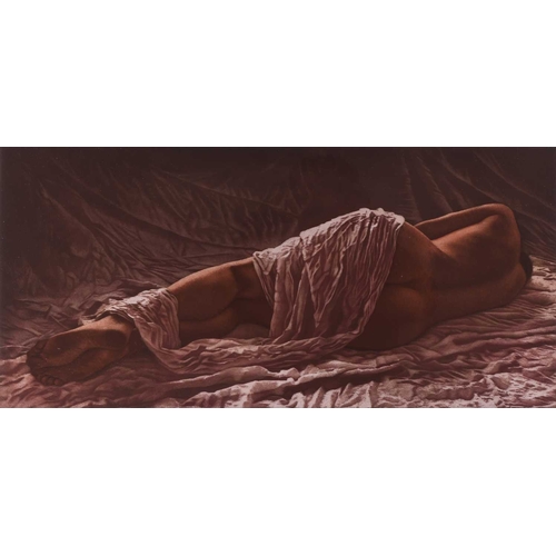 104 - Willi Kissmer (German 1951-2018) Liegender II; Der Viktorianische Schal; Dam in Rot mit Schal three,... 