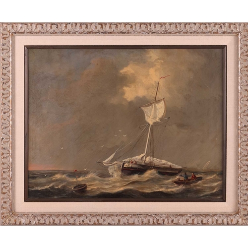 27 - British School (19th Century) The Fallen Sail oil on canvas 36 x 46 cm, framed 45 x 55 cm