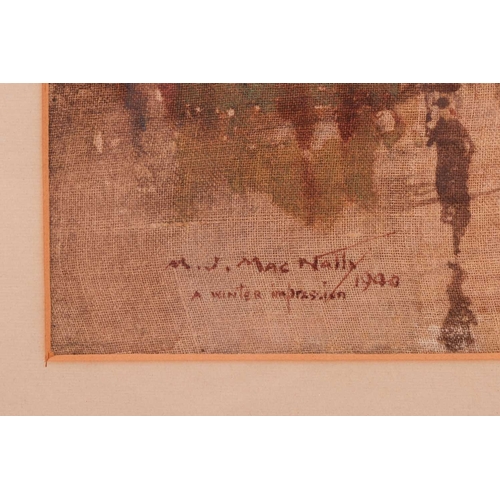 69 - Matthew James Macnally (Australian 1873-1943) 'A Winter Impression' signed, dated and titled 'M.J. M... 