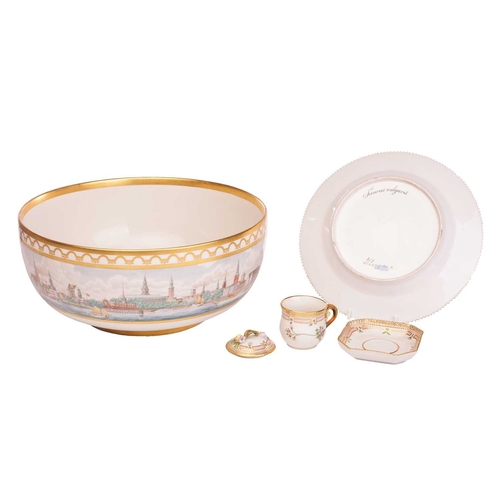 172 - A Royal Copenhagen Fauna Danica porcelain plate, 1960s, painted with a red squirrel resting on a bra... 