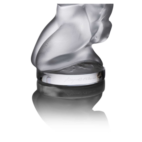 185 - Lalique: a collection of assorted contemporary crystal items, comprising: a set of four 'Louvre' win... 