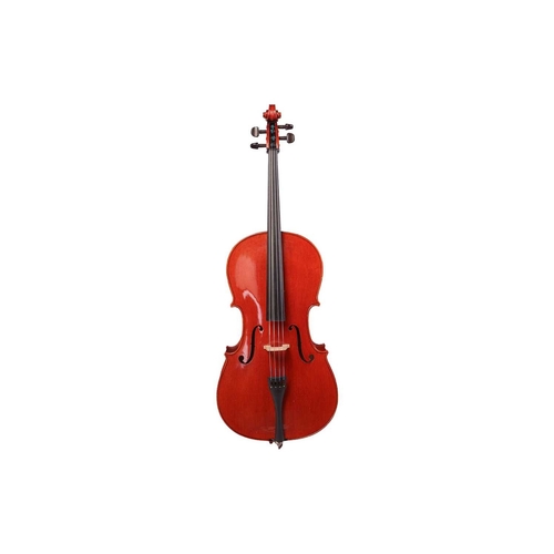 188 - A Messina Violincello, with bow and fitted case, the instrument 112 cm high.