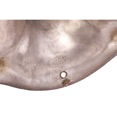 189 - A Kayserzinn pewter 'Bats' three-branch candelabra, early 20th century, attributed to Hugo Leven, fa... 