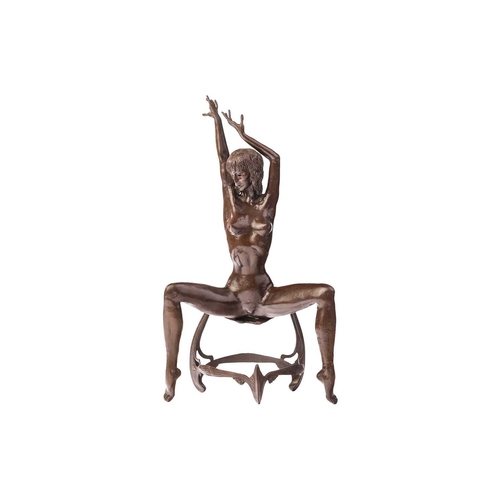 192 - Tom Merrifield (1933-2021), a large patinated bronze figure of a seated female nude, signed and mark... 