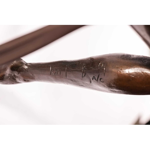 192 - Tom Merrifield (1933-2021), a large patinated bronze figure of a seated female nude, signed and mark... 