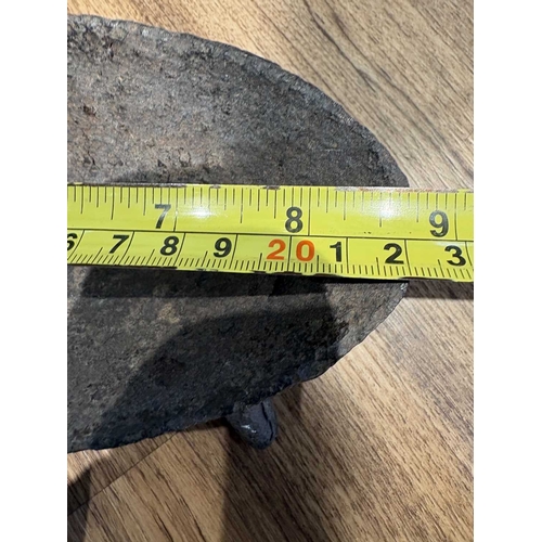 203 - Two 18th century Irish or Kentish cast iron down-hearth Grisset Pans, of traditional skillet form, t... 