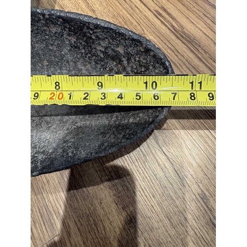 203 - Two 18th century Irish or Kentish cast iron down-hearth Grisset Pans, of traditional skillet form, t... 