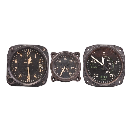 210 - A group of WW2 and later Military and civil aeronautical instruments and gauges, to include a Kollsm... 