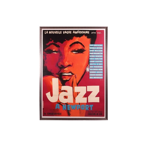 219 - 'Jazz a Newport', a large original French poster, designed by M. Romauld, from the film of the 1958 ... 