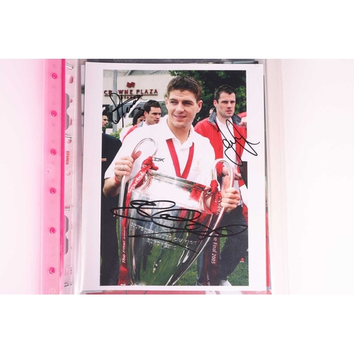 220 - Liverpool FC: a collection of approximately 240 signed large autographed colour photographs, dating ... 