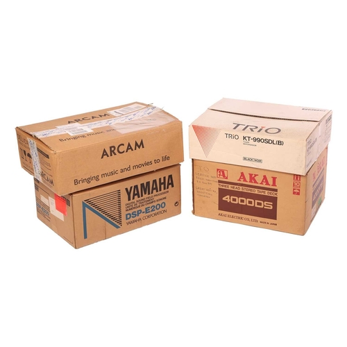 233 - An Akai 4000DS Three Head Stereo Reel to Reel Tape Deck, in original box, together with an Arcam DT9... 