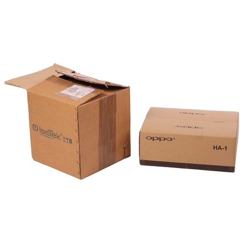 239 - An Oppo HA-1 Headphone Amplifier, in original box with instructions, together with an Isotek Titan C... 