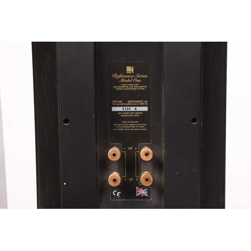 240 - A group of Kef Hi-Fi equipment, comprising: a pair of Reference Series Model One floor speakers, Bla... 