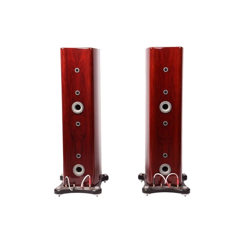 241 - A pair of Monitor Audio Platinum PL 300 Floor-Standing Speakers, in simulated rosewood, 112 cm high ... 