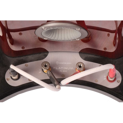 241 - A pair of Monitor Audio Platinum PL 300 Floor-Standing Speakers, in simulated rosewood, 112 cm high ... 