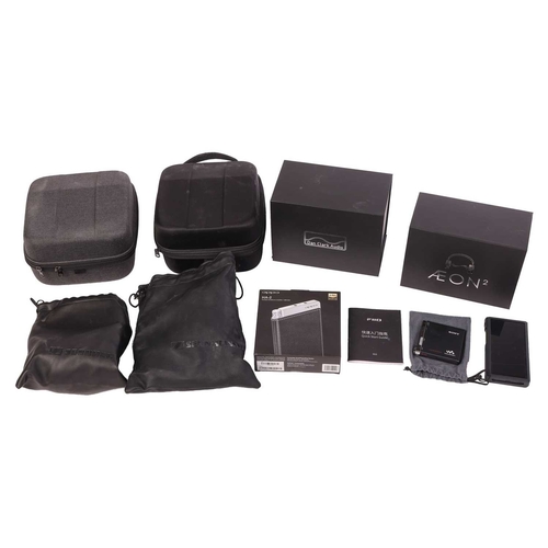 242 - A collection of assorted audio accessories, comprising: a boxed Oppo HA-2 Portable Headphone Amplifi... 