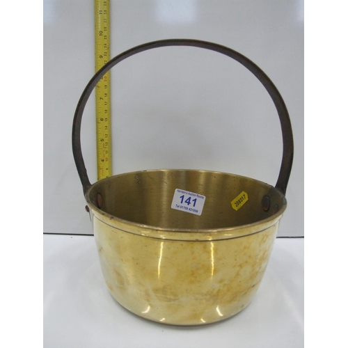 141 - Vintage brass jam pan