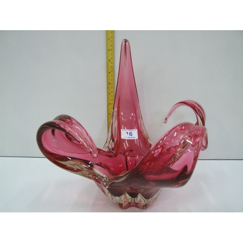 16 - Heavy glass vase